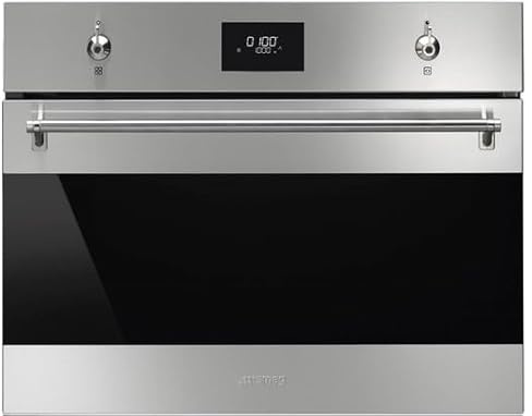 SMEG Einbau-Mikrowelle SO4301M1X, 40 Liter, kompakte Kombination, Nische 45 cm