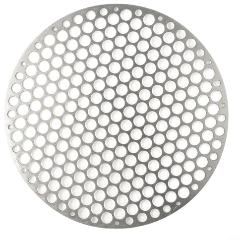 Griglia rotonda per barbecue, in acciaio, griglia in carbonio per forno a vapore, griglia per barbecue, per costine, torte di biscotti (28 cm)
