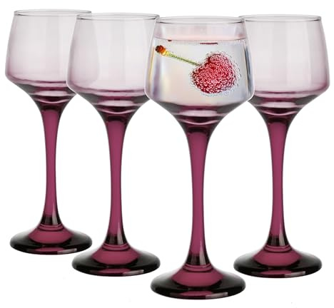 Glasmark Krosno Set di 4 bicchieri da shot da 75 ml, set di bicchieri per shot, bicchierini per vodka, bicchierini da liquore, bicchierini da liquore, set regalo, vodka, rosso rubino, 4 x 75 ml