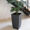 EDA Pot de fleurs « Diva Basalte », gris, env. 43,5 x 43,5 x 78,2 cm