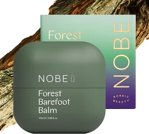 NOBE Forest Barefoot Balm 100 ml – Ecocert-zertifizierte Fußcreme für trockene & müde Füße – Tief feuchtigkeitsspendender, reparierender & weichmachender Balsam mit frischem Duft - nordische Fußpflege
