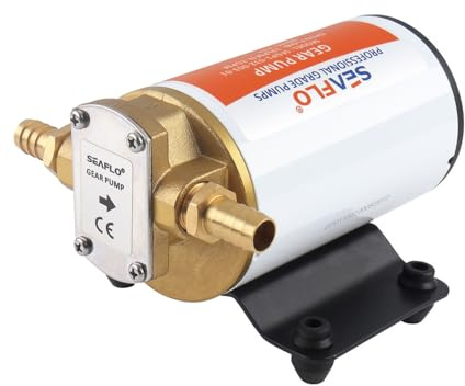 LIGHTEU®, SEAFLO 24V Zahnradpumpe für Öltransfer - 3,2 GPM, 12LPM, 3/8 FNPT Anschlüsse, Kupferrad, Elektrische Ölwechselpumpe SFGP2-032-003-01