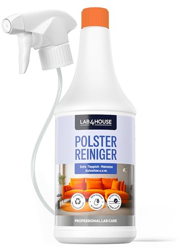 Lab4House | Polsterreiniger 1000 ml | Extra Stark Textil- & Teppichreiniger für Sofa, Matratze & Polstermöbel | Entfernt Flecken & Gerüche gründlich | Profi Möbelreiniger | Hergestellt in der EU