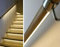 LED Handrail Kit 3.6m Lighting Mopstick Rail Banister Brushed Chrome End Caps Brackets with PIR Sensor (Pine Mopstick, Cool White - 6000K)