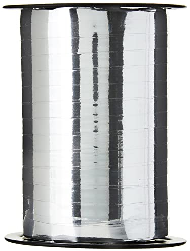 Clairefontaine 602076C - Bobina di nastro metalizzato - 250mx7mm - Argento - nastro decorativo per regali, Fai da Te, carta da regalo