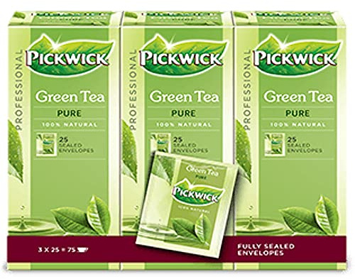 Thé pickwick fair commerce vert pure 25x1,5gr | 3 pièces