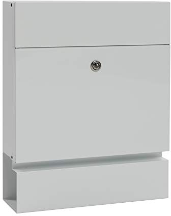 Renz 163010DE MEFA 161010DE Serenade 163 - Cassetta delle lettere con cilindro per giornali, con serratura di sicurezza, dimensioni: 400 x 350 x 140 mm, colore: Bianco
