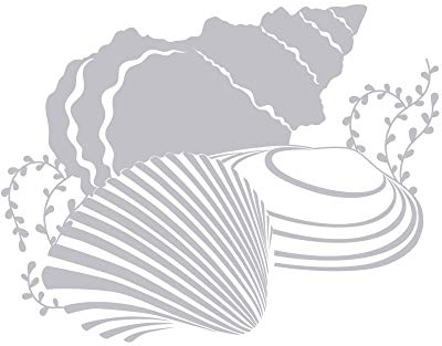 GRAZDesign Fenstertattoo Muscheln Maritim, Glastüren Aufkleber Badezimmer, Glastattoo Folie für Duschkabine 52x40cm