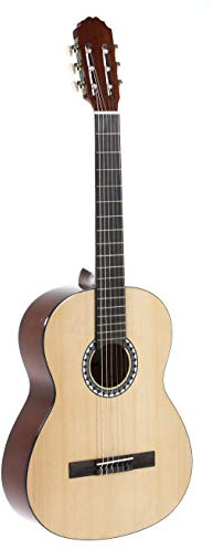 GEWA Guitarra de Concierto Basic Plus, Guitarra Clásica, Tapa de Abeto, Cuerpo de Tilo, 4/4, natural