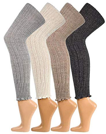 TippTexx 24 Stulpen, Grobstrick oder Overknees, wie selbstgestrickt mit Schaf- und Alpakawolle mit Anti-Loch-Garantie (as3, alpha, one_size, regular, regular, Overknee Anthrazit, Einheitsgröße)
