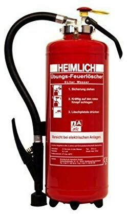 9L Wasser Übungslöscher wiederbefüllbar Feuerlöscher Ü9s mit Schlagknopfarmatur