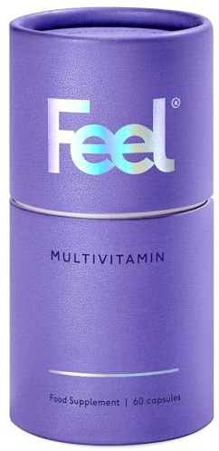 FEEL Daily Multivitamin with 32 Active Ingredients 60 Capsules | Vegan Multivitamin with Bioavailable Vitamins, Minerals, & Botanicals | Ingredients Help to Supports Energy, Immunity, & General Health