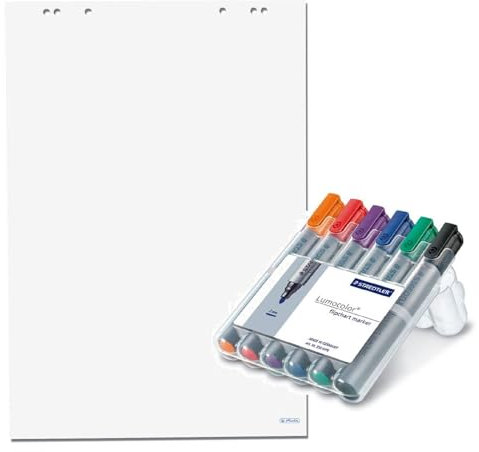 Papiertiger Papier block Flipchart-Papier/-block (blanko mit 6 Markern, 5 Blöcke)