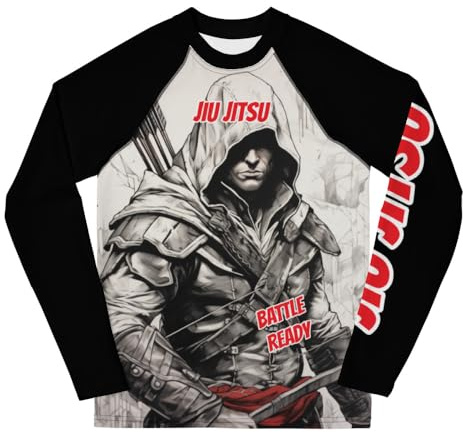 Jiu Jitsu Rash Guard - Youth Boys - No Gi - Assassin - BJJ, Wrestling White