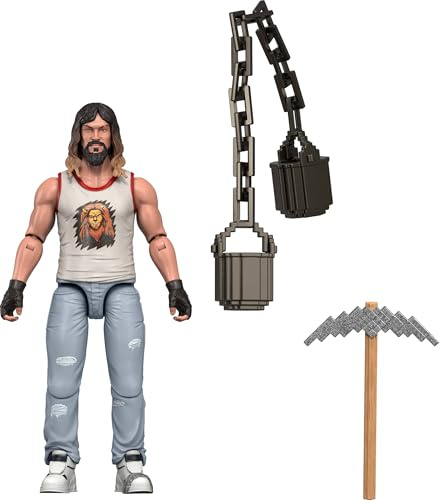 Mattel Juego de figuras de acción y accesorios de Minecraft, personaje coleccionable de Garrett inspirado en una película de Minecraft, escala de 3.25 pulgadas