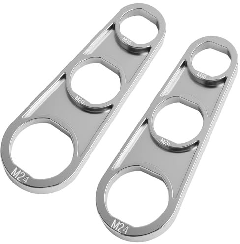 2 PCS M16/M18/M20/M22/M24/M28 Clé à Barboteuse pour Robinet, Aérateur de Buse Mélangeuse Chromée, Outil Polyvalent pour Réguler le Débit d'Eau et Optimiser la Performance des Robinets