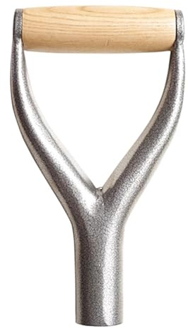 Mango de mango de pala - Parte de reemplazo anti-Rust de madera de esfuerzo confiable | Agarre de pellet estable D Gandage de tiempo para ratiss