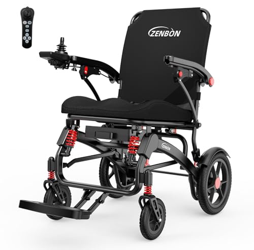 Sedia a Rotelle Elettrica Pieghevole Leggera 19 kg: 25 km Sedia a Rotelle Elettrica con Telecomando e Pulsante di Assistenza alla Spinta Posteriore per Anziani fino a 150 kg