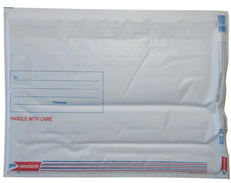 GoSecure Bubble Envelope Size 10 Internal Dimensions 340 x 435 mm White (Pack of 50) KF71453