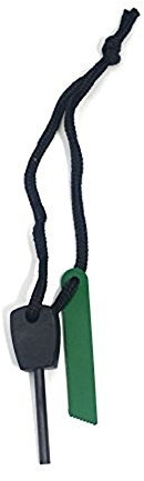 AoE Performance Mini Magnesium Flint Fire Starter Striker Spark Lighter Outdoor Camping Kit (Green)