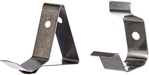 TFA Dostmann Due clip per termometro per barbecue e arrosti, per la sonda di temperatura, di forme diverse, resistenti alla temperatura, in acciaio inox, 30.3525.60