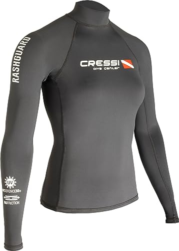 Cressi Rash Guard Lady Long SL Black Dive Center T-Shirt de Protection pour Femmes à Manches Longues Women's, Noir, M/3 (40)