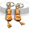 behone Buddha Schlüsselanhänger 2 Stücke Kleiner Buddha Schlüsselanhänger aus Holz Buddha Deko Buddha Anhänger Schlüsselanhänger Buddha Figur Klein Glücksbringer DIY Autozubehör Glücksbringer Geschenk