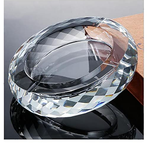 Rxcvkmw Cendrier en verre cristal, cendrier domestique, cendrier cigare, cendrier de bureau