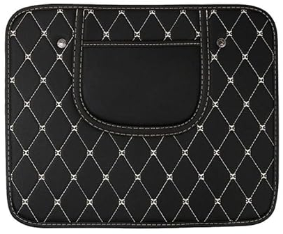 THOMIX 2 Stück Auto Rücksitz Anti Kick Pad für Mini Clubman/John Cooper Works F54 F55 F56 F57 F60 4-Doors, Wasserdicht Leder Rückenlehne Anti-Kick Pads Autositz Rückenlehnenschutz Mit Taschen