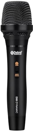 D Debra D86 Kabelgebundenes dynamisches Mikrofon, professionelles Handmikrofon mit Mikrofonclip und EIN-/Aus-Schalter, Gesangs Karaoke Mikrofo