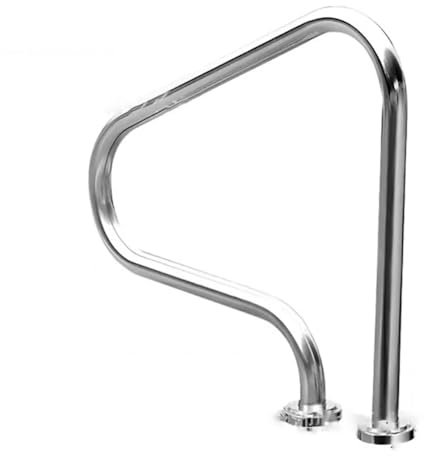 YANLON Corrimano per Piscina in Acciaio Inossidabile, Adatto per Scale mobili in Piscine Poco Profonde, capacità 150 kg, Adatto per Piscine radicate con coperture per Maniglie,E