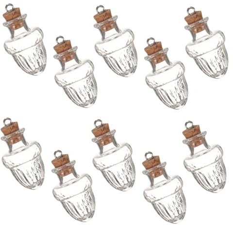 10 pièces bouteille en verre pendentif message bocaux en verre lune de miel bouteilles de souhait de mariage petites bouteilles petites bouteilles en verre pot de sort porte-bouteille de douche