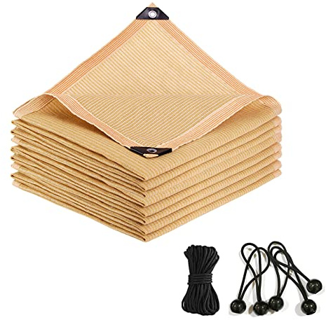 Red de sombra con 28 ojales, 90 % de protección UV, tela de malla resistente al viento, para jardín, exterior, cubierta de coche, vela solar para cubierta de plantas (tamaño: 1 x 2 m)