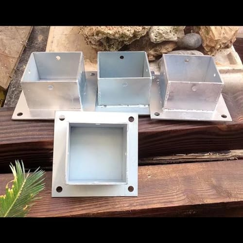 Staffe di base in metallo resistente, fondo chiuso per una maggiore stabilità, perfette per cassette postali, portico, pergolato e supporto per recinzioni in legno