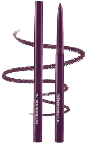 Eyeliner Pencil - Waterproof Long-Lasting Smudge-Proof Gel Eye Liner Pencils with Fine Tip for Mature Women, 24hr All Day Wear Plum Eyeliner - Midnight Plum