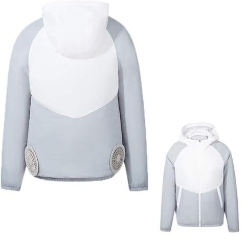 USB Luftkonditionering Fläkt Jacka Overall Flerfärgad Flera storlekar | Gray,3XL