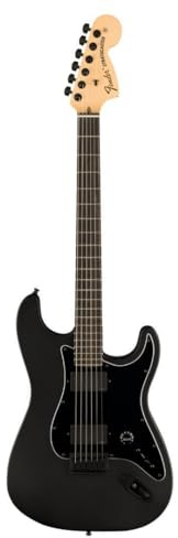 Fender 0114545706 Jim Root Stratocaster, chitarra elettrica, con tastiera in ebano– colore nero (flat black)