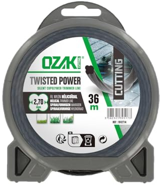 OZAKI - Fil Nylon Hélicoïdal TWISTED POWER SILENT LINE - Ø 2,7mm - L 36m - Fil Aérodynamique - Réduit Le Bruit & Les Vibrations