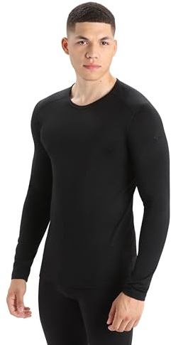 Icebreaker Herren Funktionsshirt 200 Oasis LS Crewe, Black, L, 104365001L