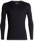 Icebreaker Men's 200 Oasis Long Sleeve Crew Neck Base Layer Top - Black, Large, 104365