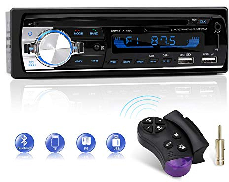 Autoradio Bluetooth, CENXINY FM Radio para Coche Bluetooth 5.0 Llamadas Manos Libres Control Remoto Radio stéreo de Coche con Reproductor de MP3 USB, Soporte iOS y teléfono Android (NO CD)