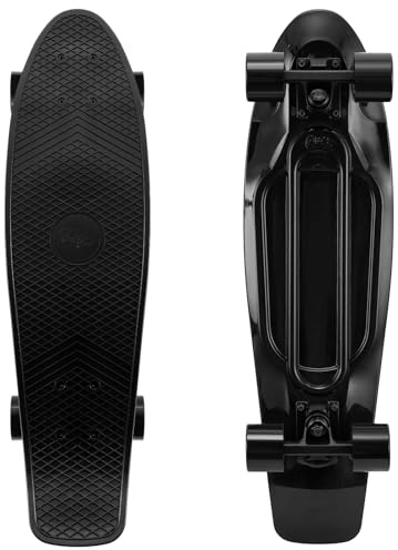 KMX Skateboard 27 Inch, Classic Cruiser Skateboard for Beginners and Advanced, Mini Cruiser Board for Boys, Girls, Kids, Students, Adults, Teens Penny Board(27 Black)
