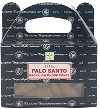 Scatola di 24 coni di incenso Backflow Palo Santo | Satya Sai Baba