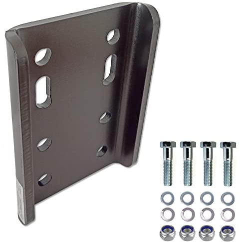 XIMPLIO Universell adapterplatta anpassning kulhöjd kuljusteringsplatta med ABE för dragkrok, släpvagn, AHK-skruvplatta, 2-håls 90 mm/4-hål 83 x 56 mm (med skruvar 4 x M12)