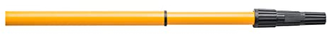 HARDY WORKING TOOLS Perche télescopique 1 m - 1,8 m en métal pour rouleaux de peintre, Manche télescopique, Rallonge télescopique, Support pour outils de peintre et de rénovation - Jaune-Noir