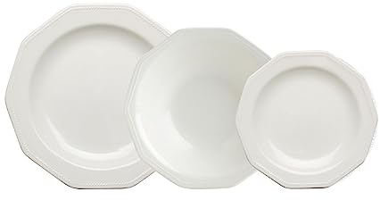 Queen's Artic White Vajilla Cerámica 12 Piezas - 4 Personas Blanco