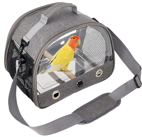 Caisse de voyage pour oiseaux | Sac à dos de transport pour oiseaux, étui de voyage pour oiseaux, cage à oiseaux avec perchoir, cage de transport pour volière, cage de voyage portable respirante pour