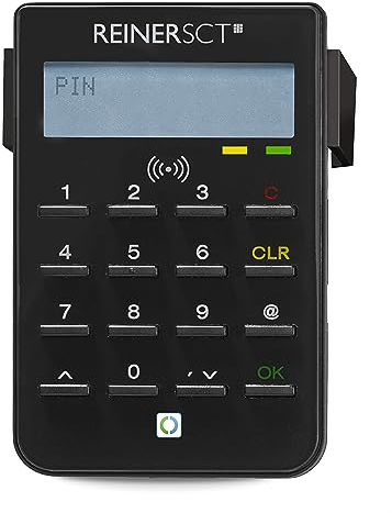 REINER SCT cyberJack RFID standard I Chipkartenleser für RFID-Chipkarten I Kartenlesegerät für den neuen Personalausweis & Online-Banking I Card Reader & TAN-Generator I eID Lesegerät