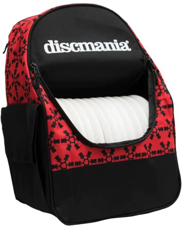 Discmania Fanatic Go Sac à Dos pour Disque de Golf – Rangement Principal pour 13-18 disques Plus Poche Profonde pour Putter – Porte-Bouteille de 947,2 g, Sac de Golf résistant à l'eau (Rouge)