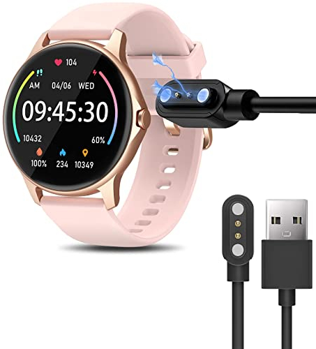 Blueshaweu Ladekabel Kompatibel mit ENOMIR LW51 Smartwatch, Kabel Ladegerät Ladestaion für ENOMIR LW51 / Gydom LW51 / Parsonver LW51 Smartwatch (schwarz)
